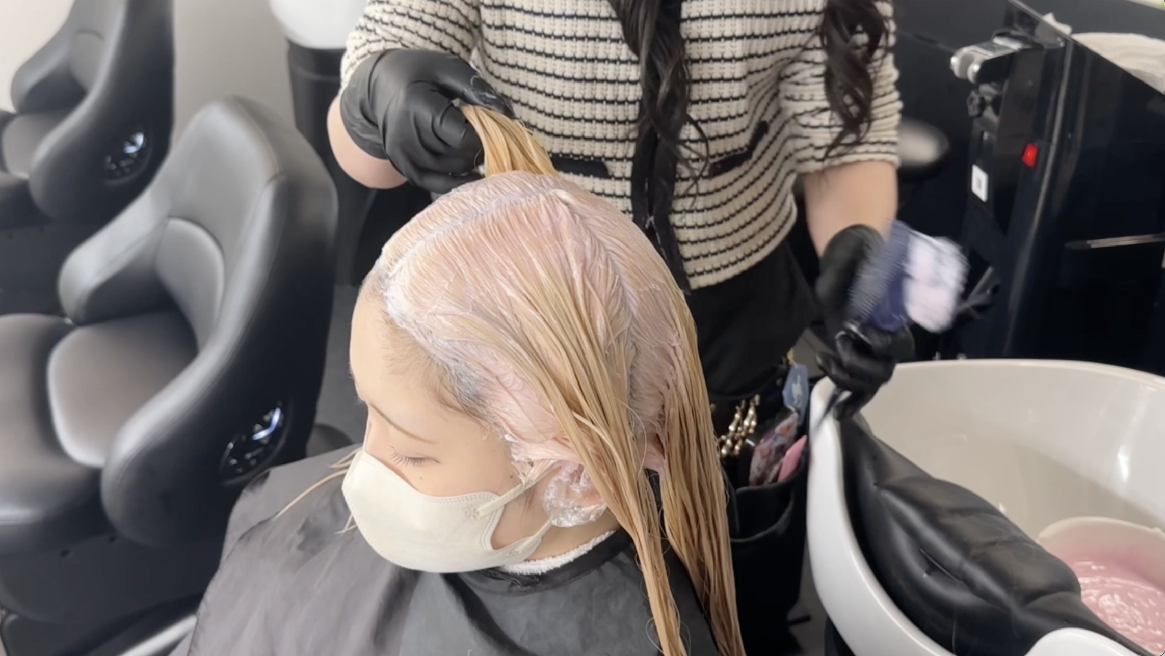 残留ありリタッチトナーカラー 薄ピンク