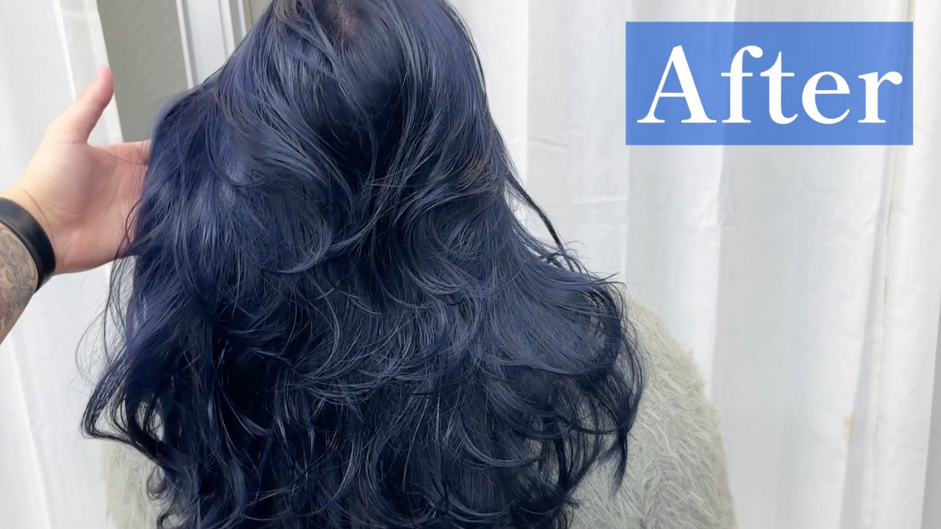 ロングリタッチ 工程＆選定【ネイビーブルー】